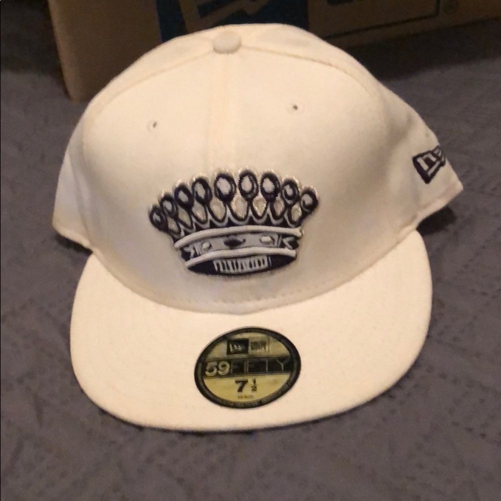 White New Era King crown hat royal